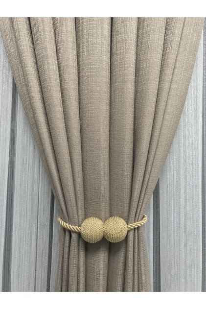 Magnetic Rope-Wrapped Curtain Latch Gold Curtain Buckle Curtain Accessory