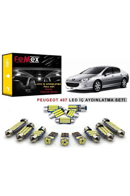 Peugeot 407 Led Iç Aydınlatma Ampul Seti Parlak Beyaz