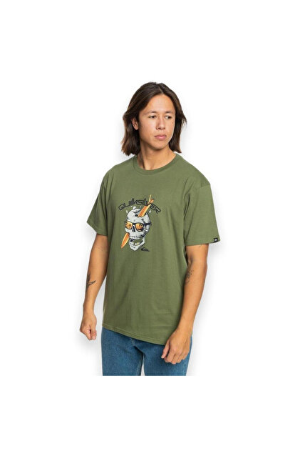 Quiksilver One Last Surf Ss Erkek Yeşil Günlük Stil T-Shirt