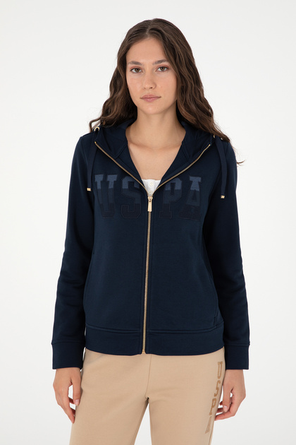U.S. Polo Assn. Kadın Lacivert Basic Kapüşonlu Sweatshirt 50289540