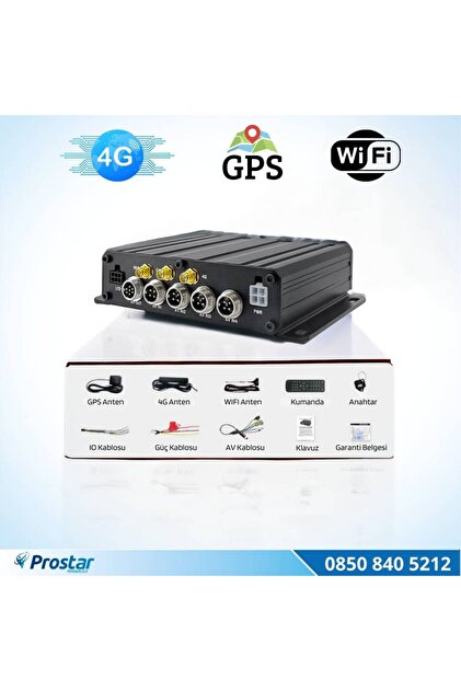Navistar SD Kartlı Uzaktan izlemeli 4 Kanal 1080P GPS 4G WIFI