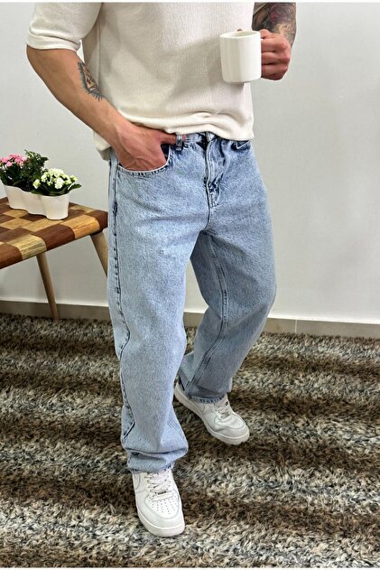 corfixman Baggy Ice Blue Trousers- Trendyol