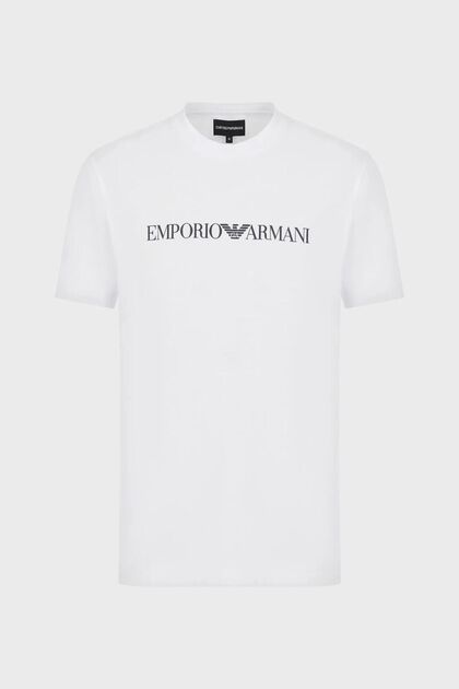 Emporio Armani Pamuklu Baskılı Regular Fit Bisiklet Yaka T Shirt
