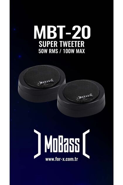 Mobass Mbt-20 20mm Dome Tweeter 50w Rms Power 100w Max Power 2li