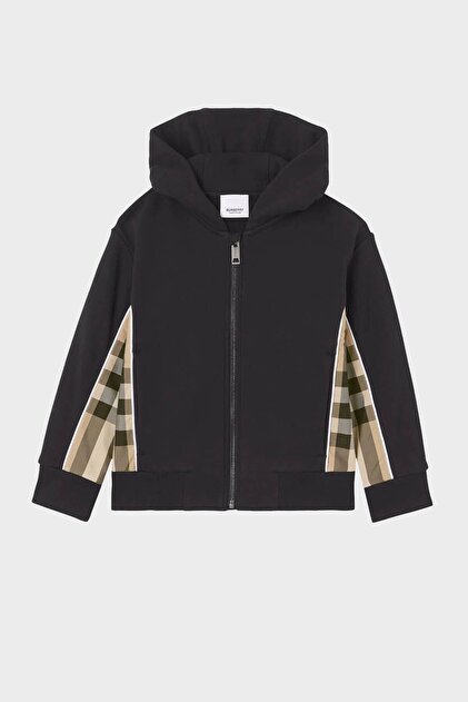 Burberry Pamuklu Fermuarlı Kapüşonlu Çocuk Sweat SWEAT 8047427