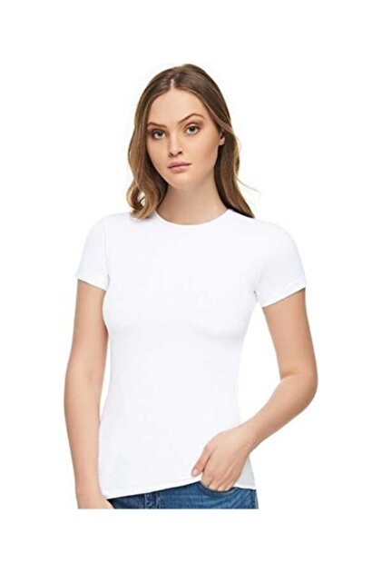 Elite 2202 Women's Elestan Half Sleeve Undershirt White