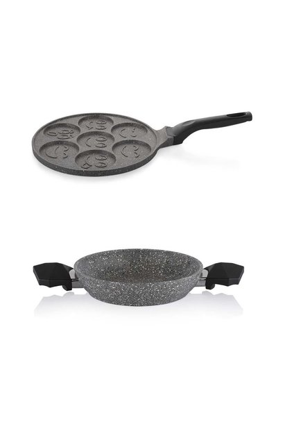 Sc Ha Fer Granite 20 cm Pancake Pan with Pan and Emoji 26 cm