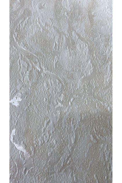 Beyaza Hafif Krem Sedefli Kabartmalı Duvar Kağıdı