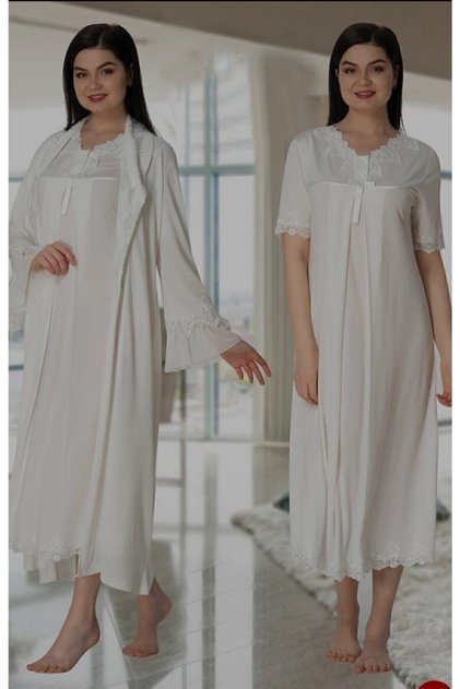Maternity Maternity Nightgown and Dressing Gown Set