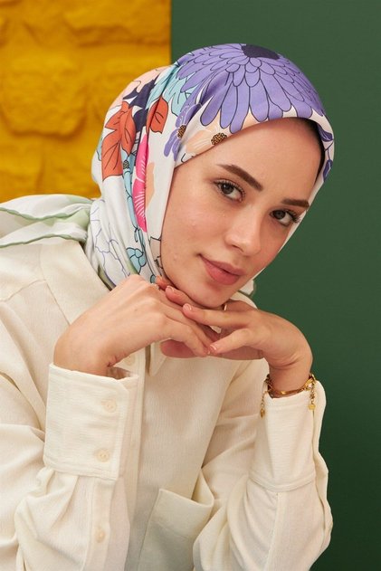 Cotton Scarf - Hazal Pattern - Ihe1093-15