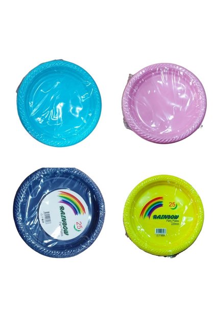 Amaç plastik tabak renkli 25 adet
