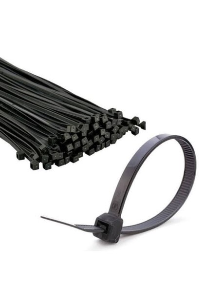 Siyah Kablo Bağı Plastik Cırt Kelepçe 4.8x300 Mm 30 Cm 100 Adet Crtsyh30