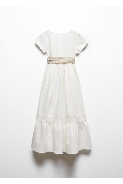mango bow linen dress Bow linen-blend dress