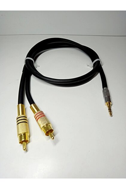 YSN Aux Rca Kablo - %100 Bakır 6mm Kablodan Bir Tarafı Aux Diğer