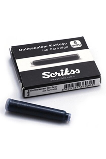 Scrıkss Dolma Kalem Kartuşu 6'lı Siyah