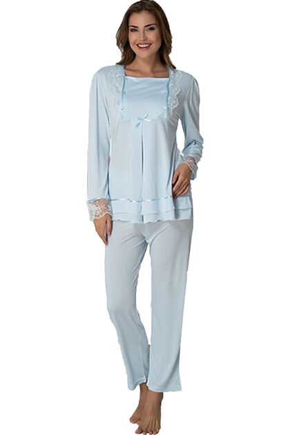 Zerre Bebe Women's Blue Maternity Pajamas Set 2015