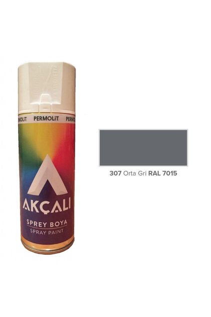 Akçalı Akrilik Sprey Boya ORTA GRİ 400 ml - RAL7015 - 307
