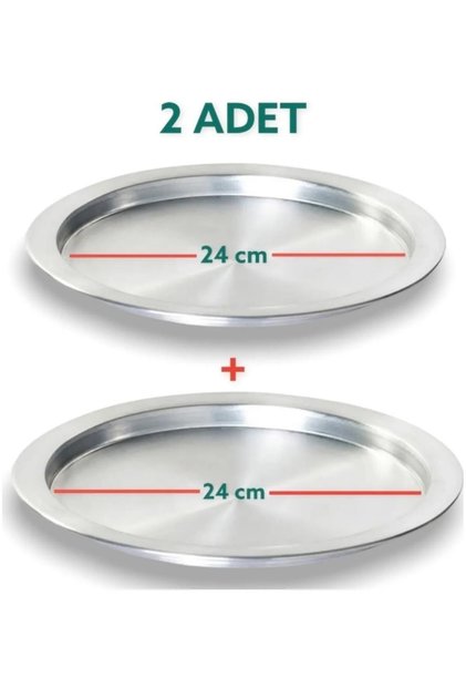 2 adet 30 cm alüminyum künefe ve kadayıf tabağı & tepsisi