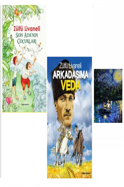 Zülfü Livaneli Seti: Son Ada'nın Çocukları Arkadaşıma Veda (Koleksiyon Kitap) + Mavi Gece Stiker