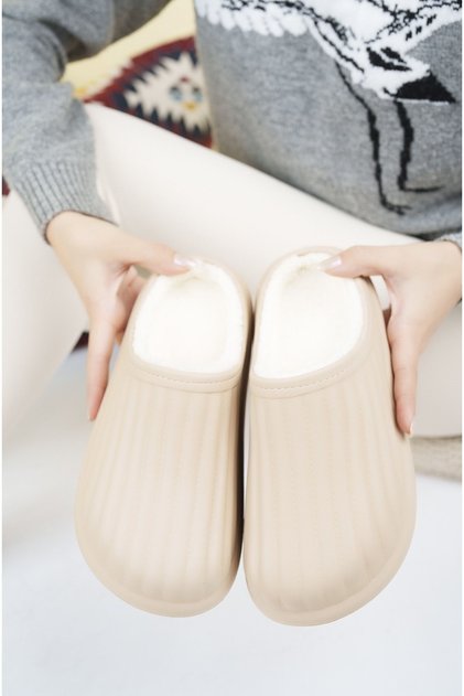 Faylon Taban Içi Yünlü Unisex Ev Terliği