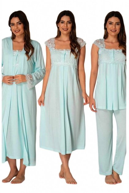 Women's Short Sleeve Nina Maternity Nightgown Dressing Gown Sleepwear