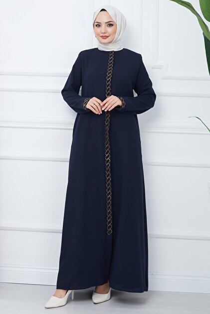 hafsamina Gizem Taşlı Ferace Lacivert HM2358 - Fiyatı, Yorumları