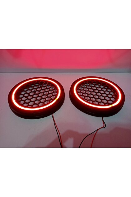 YSN SOUNDS Işıklı Hoparlör Kapağı 16cm - Kırmızı Renkte 16cm