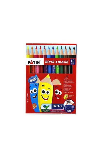 12 Renk 1/2 Yarım Boy Kuru Boya 33012