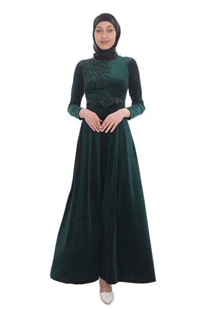 sachin and babi light blue dress Modest Muslim Women's Three Piece Set with Pants & Ruffle Cardigan main image 1