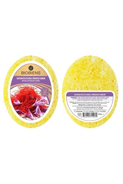 Natural Sponge Soap with Saffron Extract 135gr