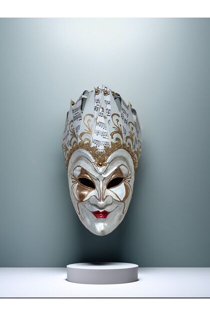 Jolly Joker Tekno Venedik Maskesi - Beyaz