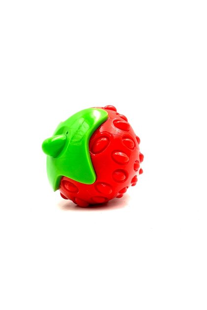 Strawberry Flavored Sound-Activated Teeth-Grinding Anti-Tartar Dog Toy