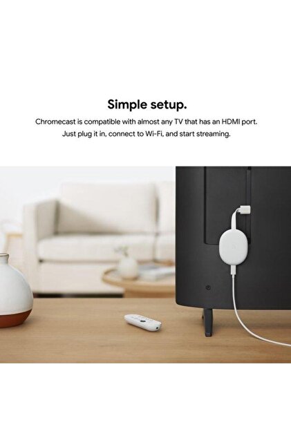 Google TV Remote + Google Chromecast White - Trendyol