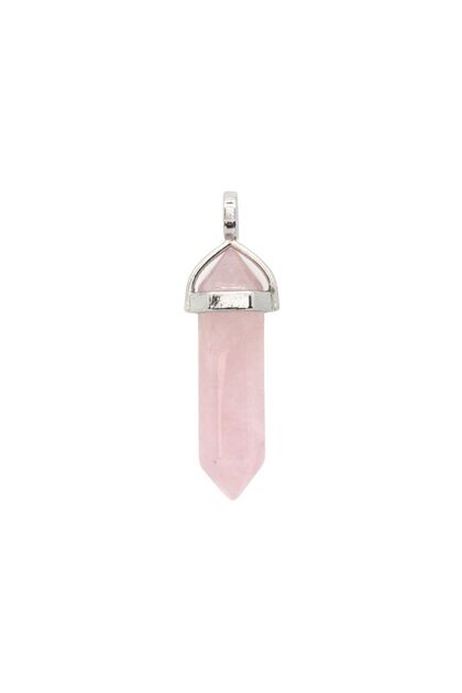 Energy Storage Pink Quartz Natural Stone Necklace