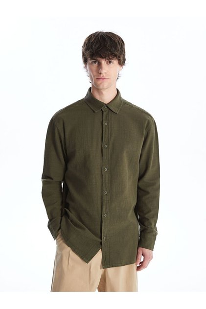 Xside Regular Fit Long Sleeve Poplin Men's Shirt (W4)