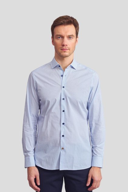 Linen Patterned Men's Shirt