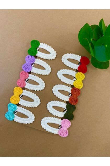 Handmade 10-Piece Bow Baby Girl Buckle Set