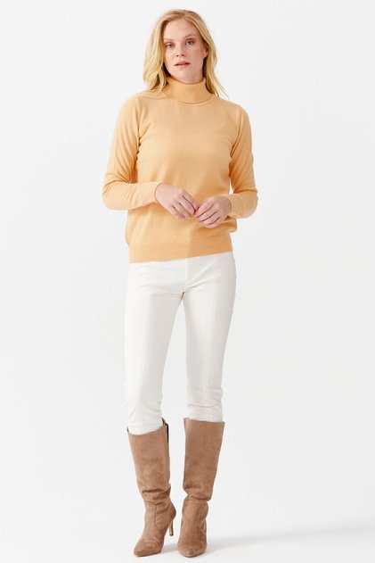 Women's Turtleneck Classic Blouse K.Içi