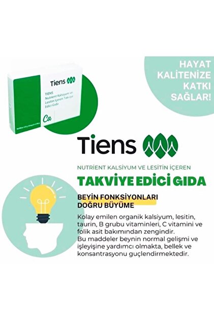 Genel Markalar Tıens Kalsıyum Lesıtın Iceren Takvıye Edıcı Gıda