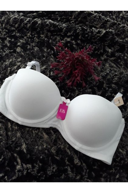 126 Unpadded Strapless Bra White 75
