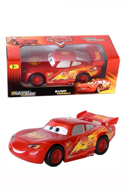 Oyuncak Pilli Işıklı Sesli Hareketli Çarp Ve Dön Cars Araba (18 Cm)