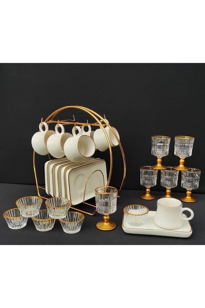 25 parça Askılı Kahve Sunum Seti Full Set
