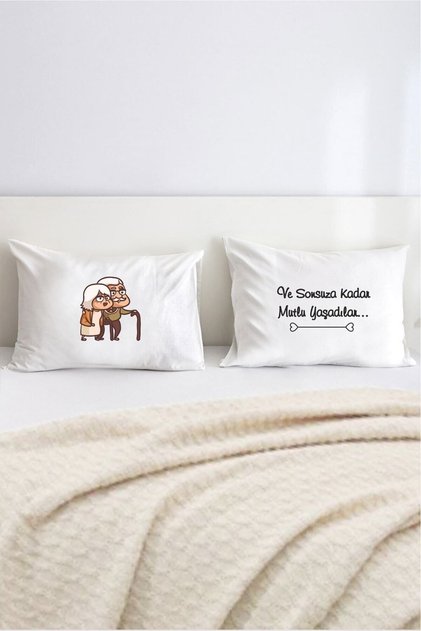 Happy You Have Ever Lived Double Decorative Pillow Case 50x70 Cm - Red