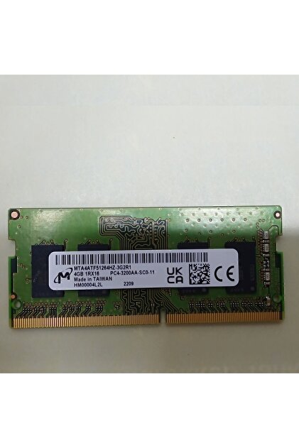 MTA 4 GB RAM (1RX16) DDR4 3200 MHz MTA4ATF51264HZ-3G2R1 Laptop