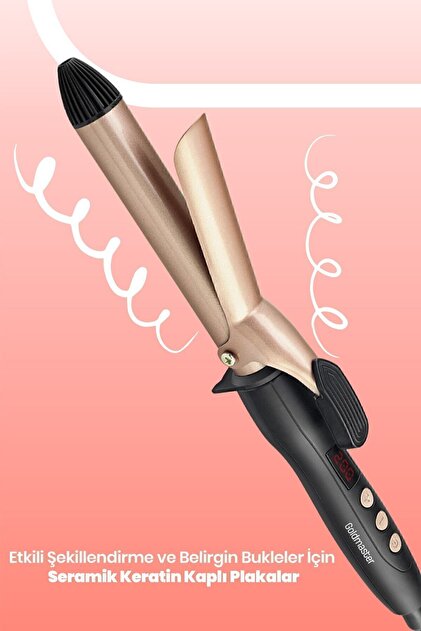 GoldMaster Shine Dijital Göstergeli Keratin Seramik Plakalı 25 Mm