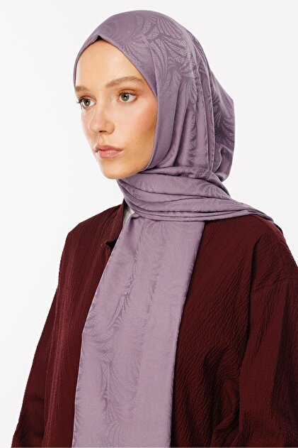 Lavender Artemis Pattern Silky Jacquard Shawl