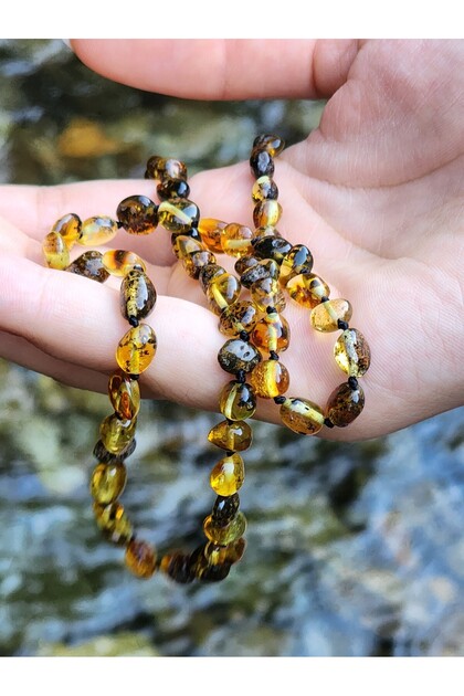 Drop Amber Fossil Adult Necklace Baroque Unisex