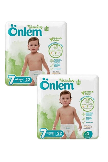 ÖNLEM Botanika 7 Beden Çocuk Bezi İkili Jumbo 7 No XXL 22 Li x 2