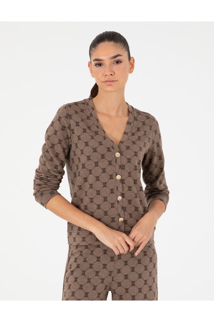 Mink Regular Fit Knitted Cardigan 50290988 -Vr052