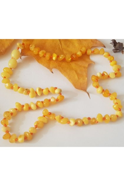 Drop Amber Milk Color Adult Amber Necklace